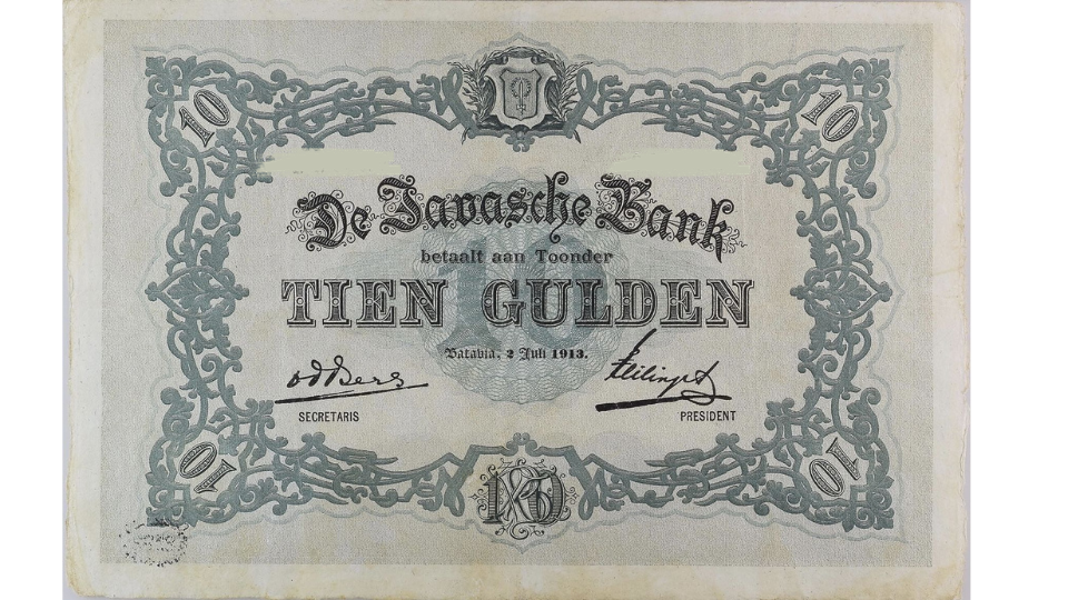 10 gulden bingkai coret noser